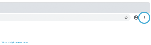 The location of the Customize and Control menu button
